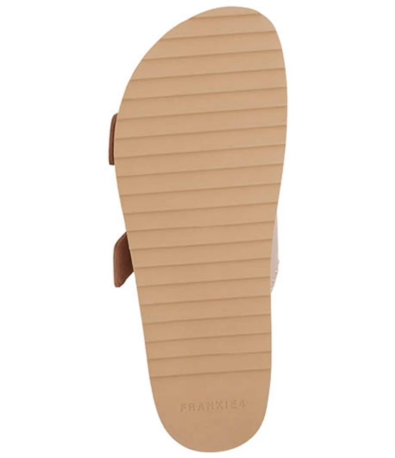 FRANKIE4 Deon Leather Studded Buckled Slide Sandals