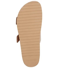 FRANKIE4 Deon Leather Studded Buckled Slide Sandals