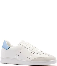 FRANKIE4 Drew Leather Metallic Logo Detail Sneakers