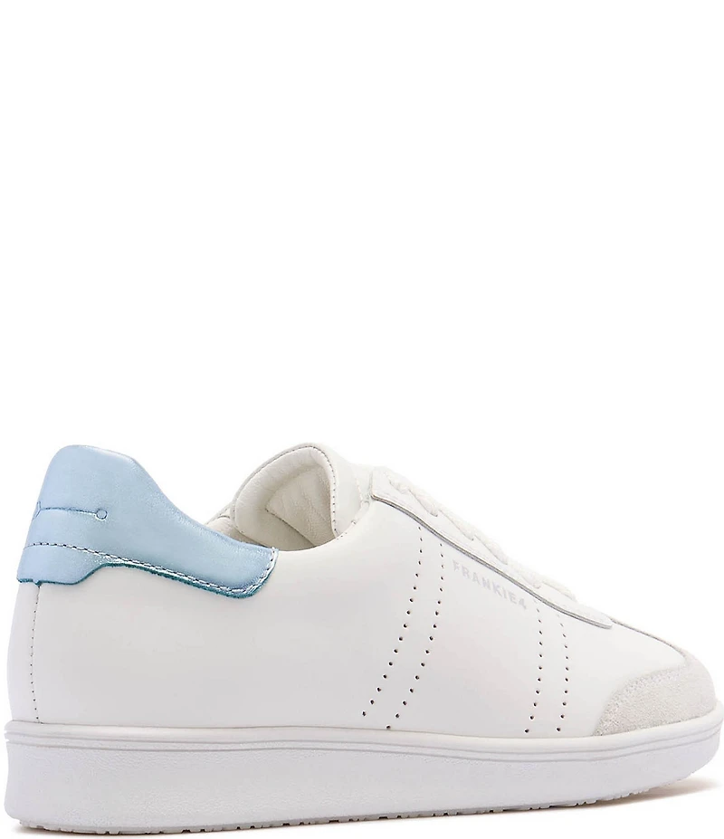 FRANKIE4 Drew Leather Metallic Logo Detail Sneakers