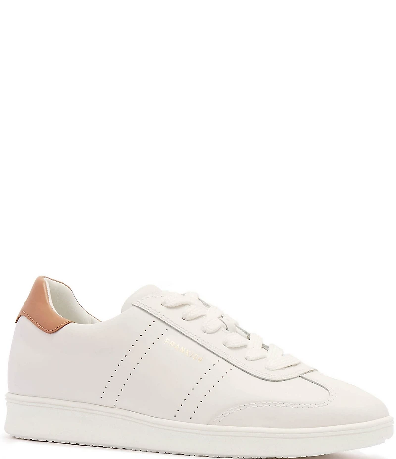 FRANKIE4 Drew Leather Metallic Logo Detail Sneakers