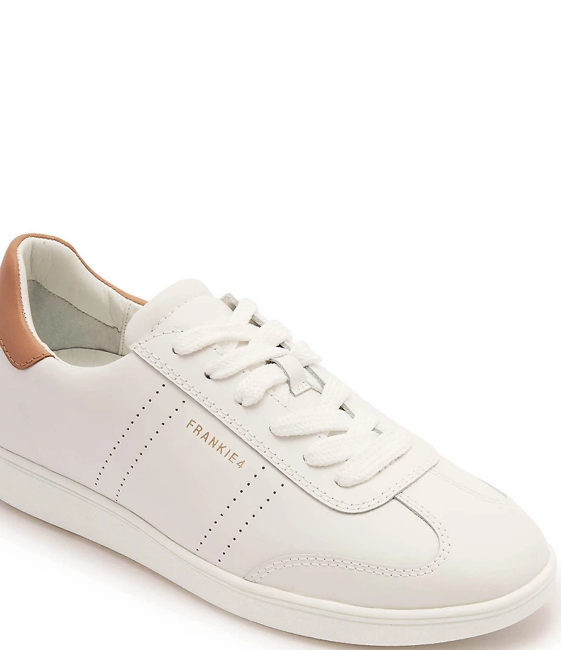 FRANKIE4 Drew Leather Metallic Logo Detail Sneakers