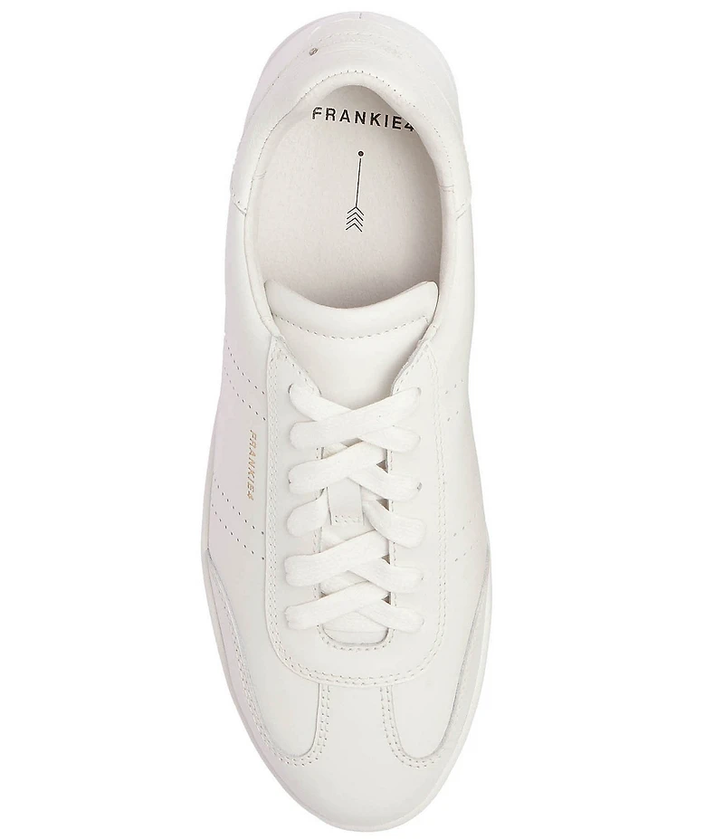 FRANKIE4 Drew Leather Metallic Logo Detail Sneakers
