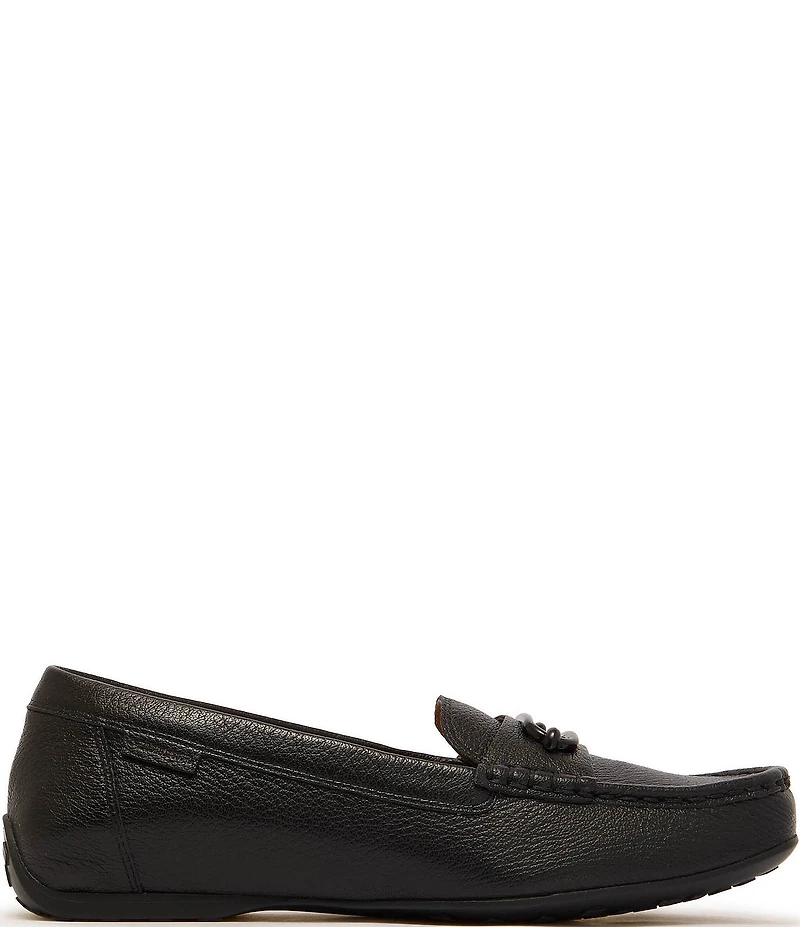 FRANKIE4 Foxx Leather Hardware Detail Driver Loafers