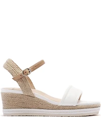 FRANKIE4 Harris Leather Platform Wedge Espadrille Sandals
