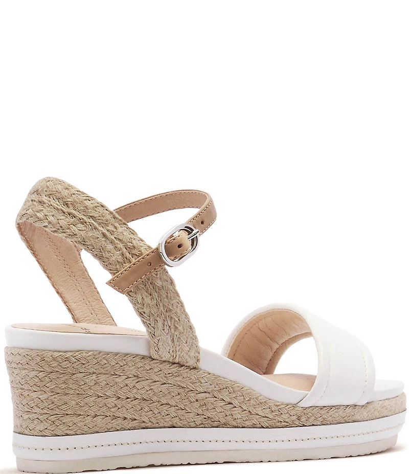 FRANKIE4 Harris Leather Platform Wedge Espadrille Sandals
