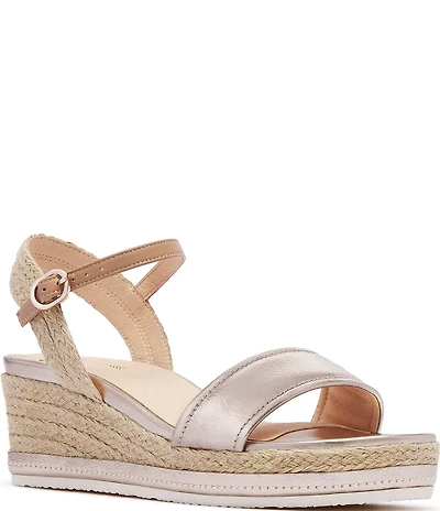 FRANKIE4 Harris Leather Platform Wedge Espadrille Sandals