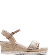 FRANKIE4 Harris Leather Platform Wedge Espadrille Sandals