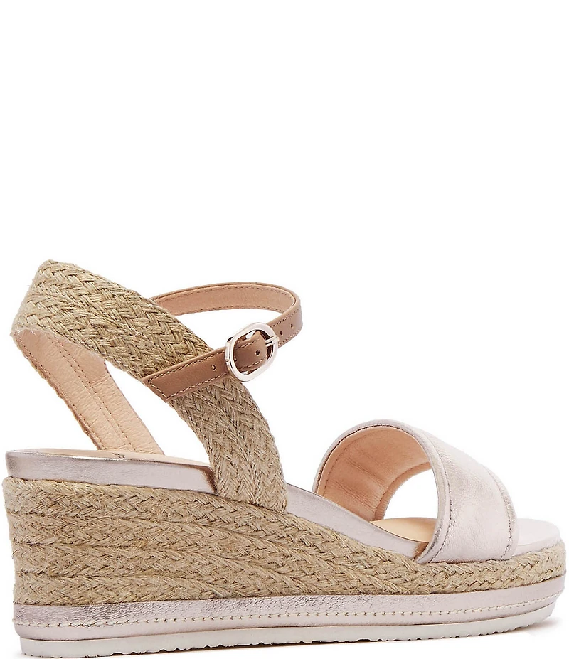 FRANKIE4 Harris Leather Platform Wedge Espadrille Sandals