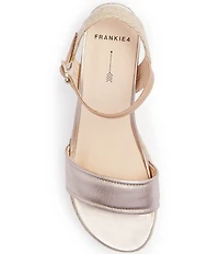 FRANKIE4 Harris Leather Platform Wedge Espadrille Sandals