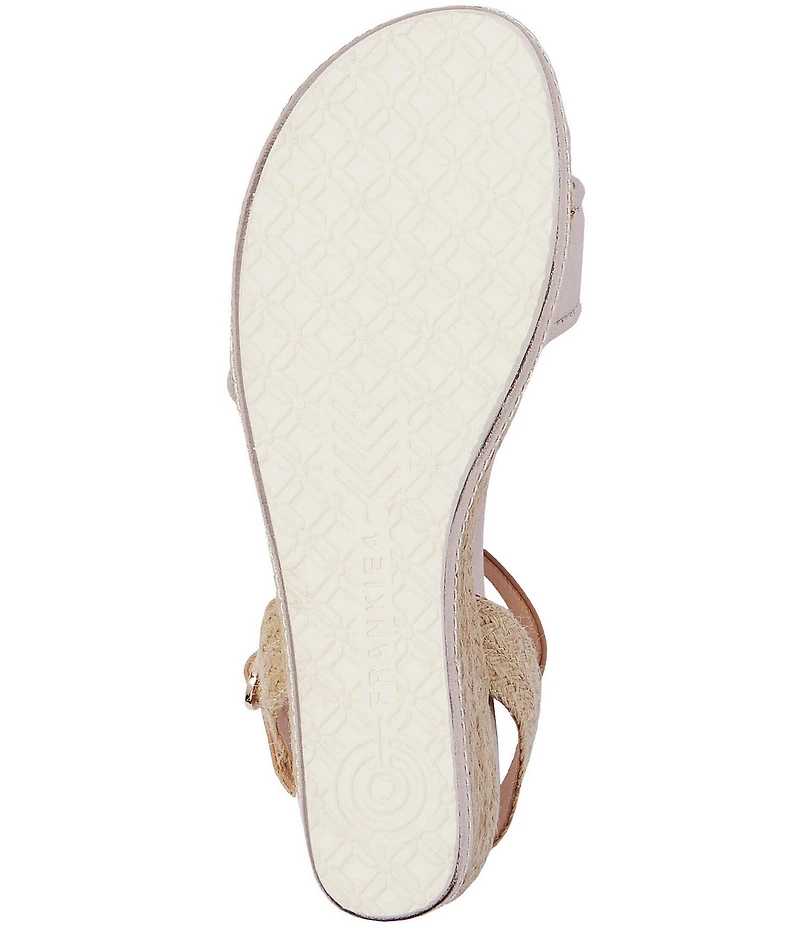 FRANKIE4 Harris Leather Platform Wedge Espadrille Sandals