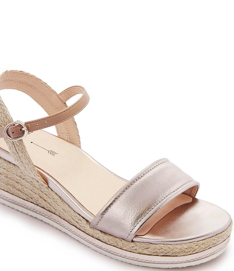 FRANKIE4 Harris Leather Platform Wedge Espadrille Sandals
