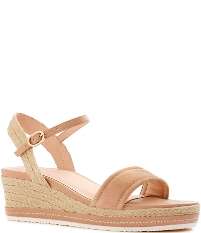 FRANKIE4 Harris Suede Platform Wedge Espadrille Sandals