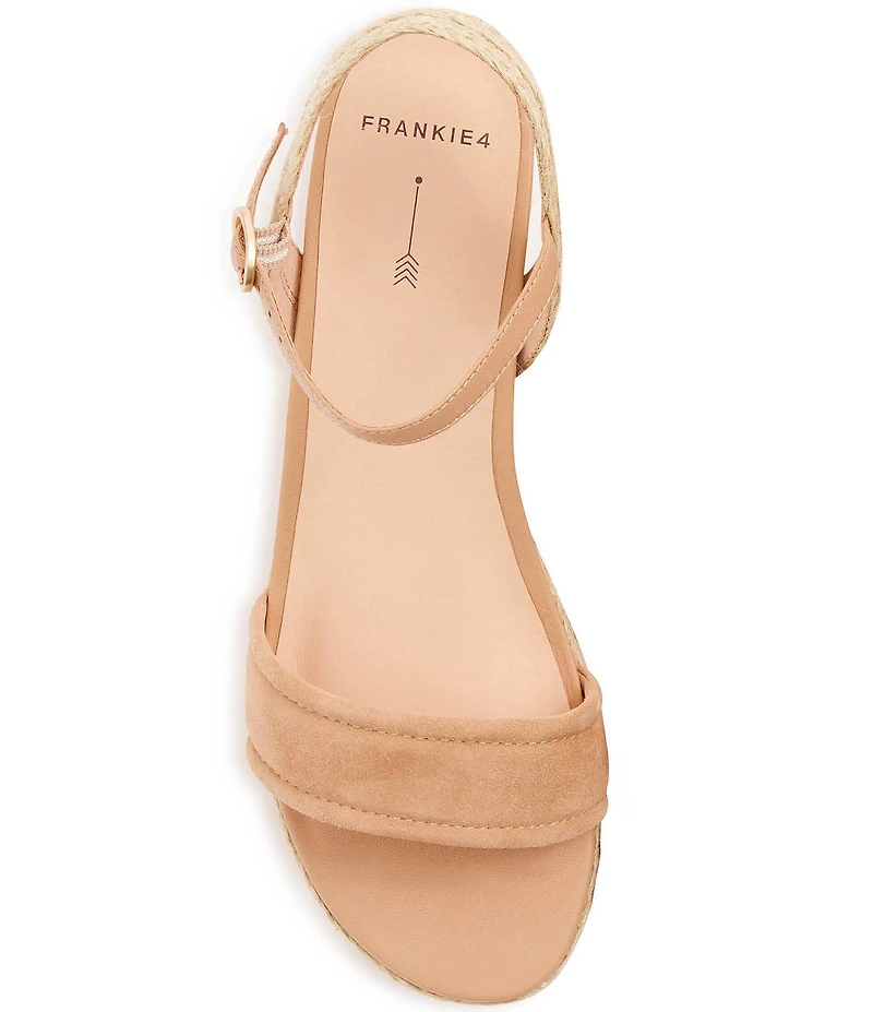 FRANKIE4 Harris Suede Platform Wedge Espadrille Sandals