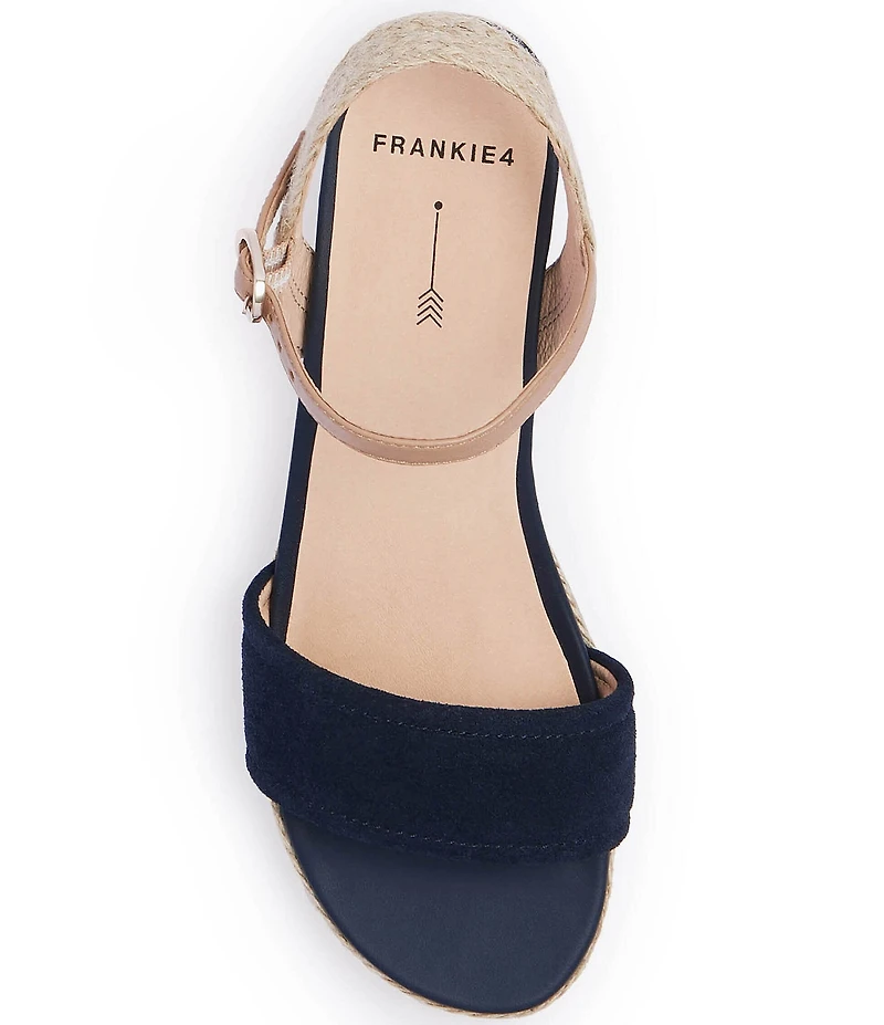 FRANKIE4 Harris Suede Platform Wedge Espadrille Sandals