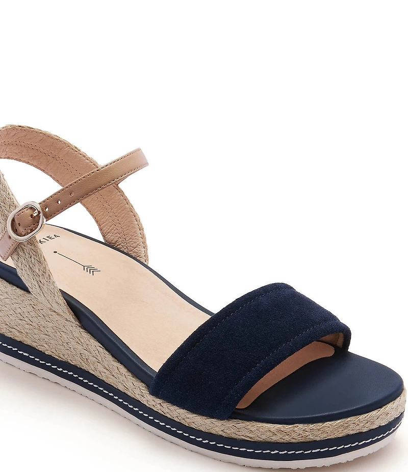 FRANKIE4 Harris Suede Platform Wedge Espadrille Sandals