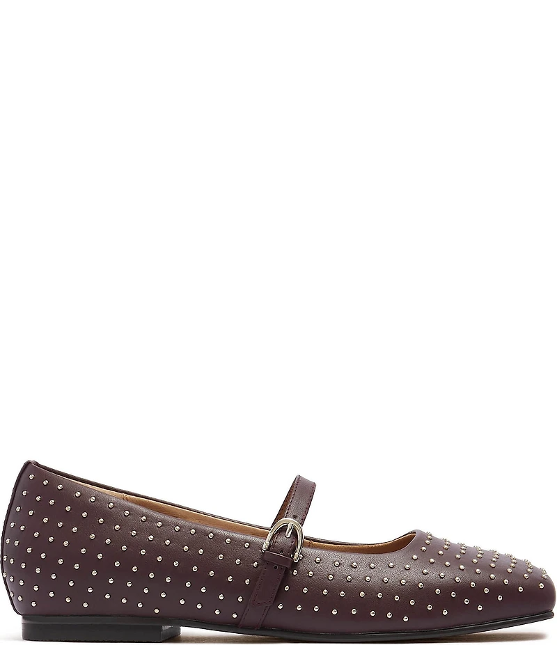 FRANKIE4 Hepburn Studded Leather Mary Jane Ballet Flats