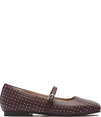 FRANKIE4 Hepburn Studded Leather Mary Jane Ballet Flats