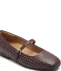 FRANKIE4 Hepburn Studded Leather Mary Jane Ballet Flats