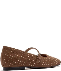 FRANKIE4 Hepburn Studded Suede Mary Jane Ballet Flats
