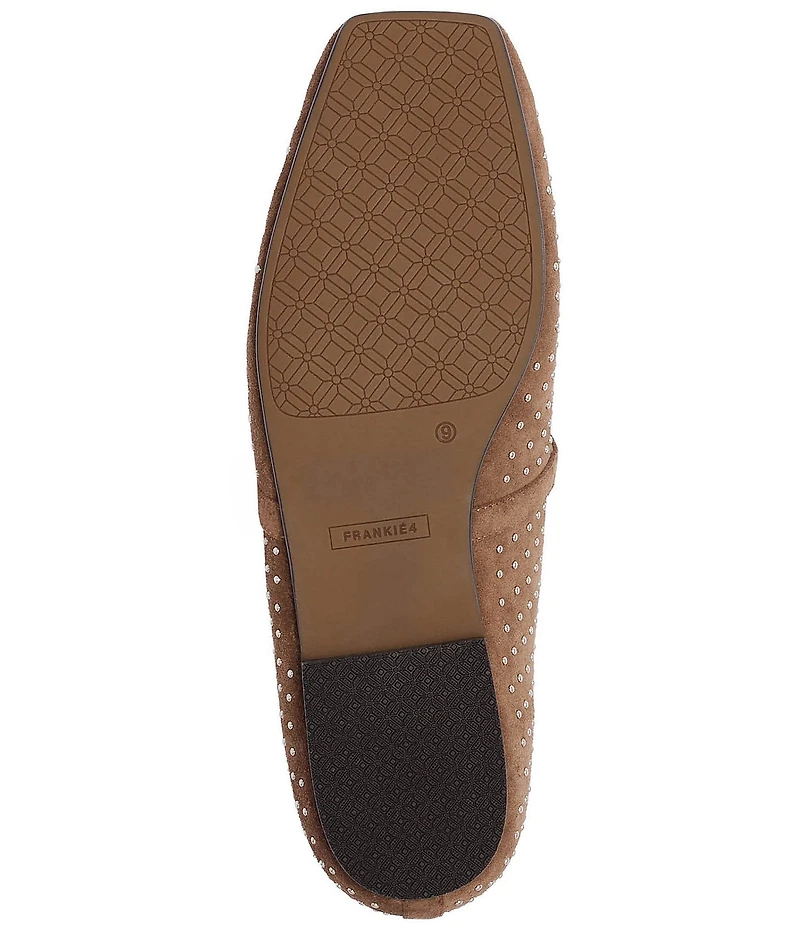 FRANKIE4 Hepburn Studded Suede Mary Jane Ballet Flats