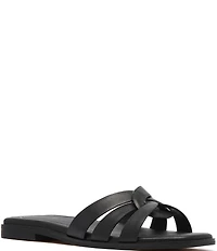 FRANKIE4 Jac Leather Flat Slide Sandals