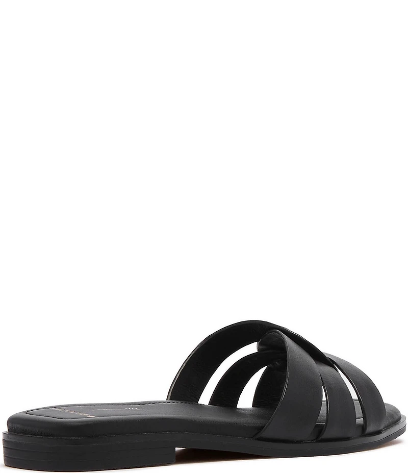 FRANKIE4 Jac Leather Flat Slide Sandals