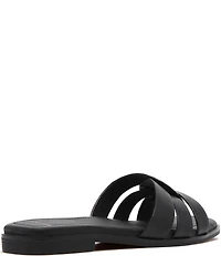 FRANKIE4 Jac Leather Flat Slide Sandals