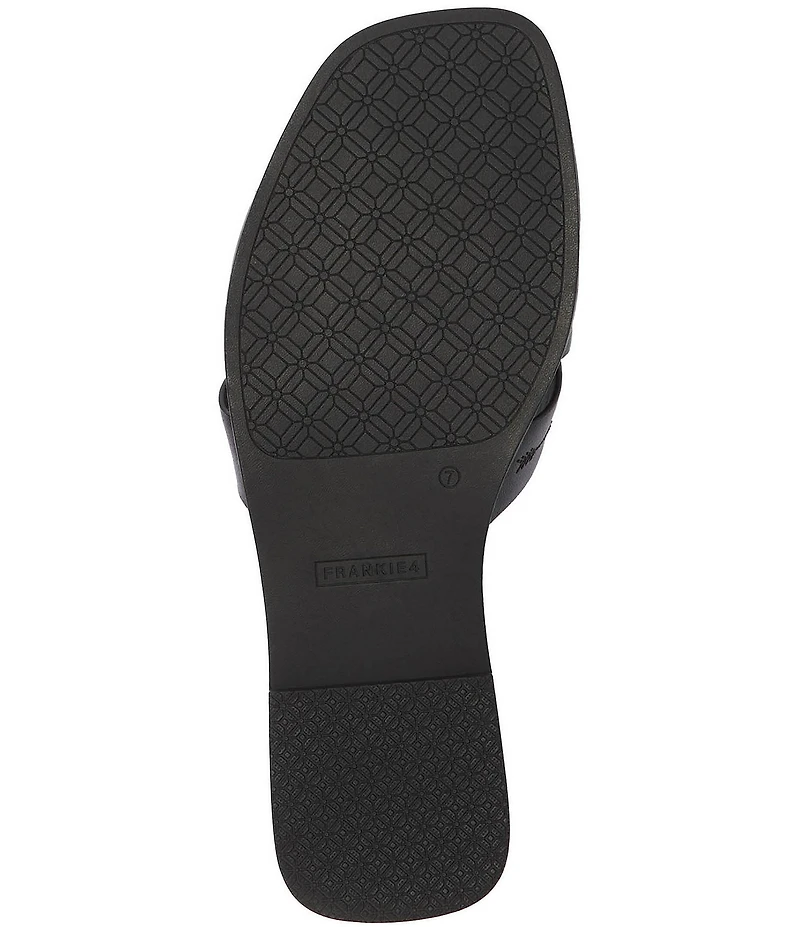 FRANKIE4 Jac Leather Flat Slide Sandals