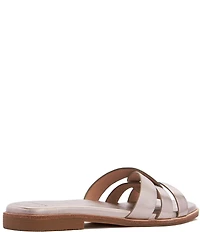 FRANKIE4 Jac Leather Flat Slide Sandals