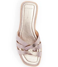 FRANKIE4 Jac Leather Flat Slide Sandals