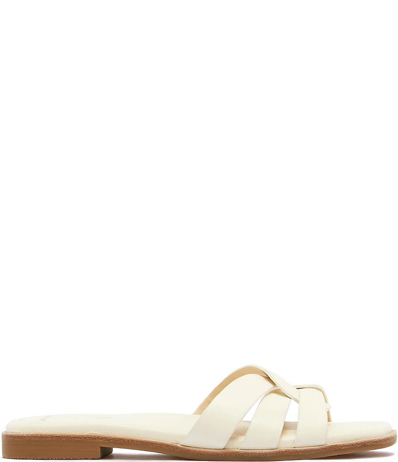 FRANKIE4 Jac Leather Flat Slide Sandals