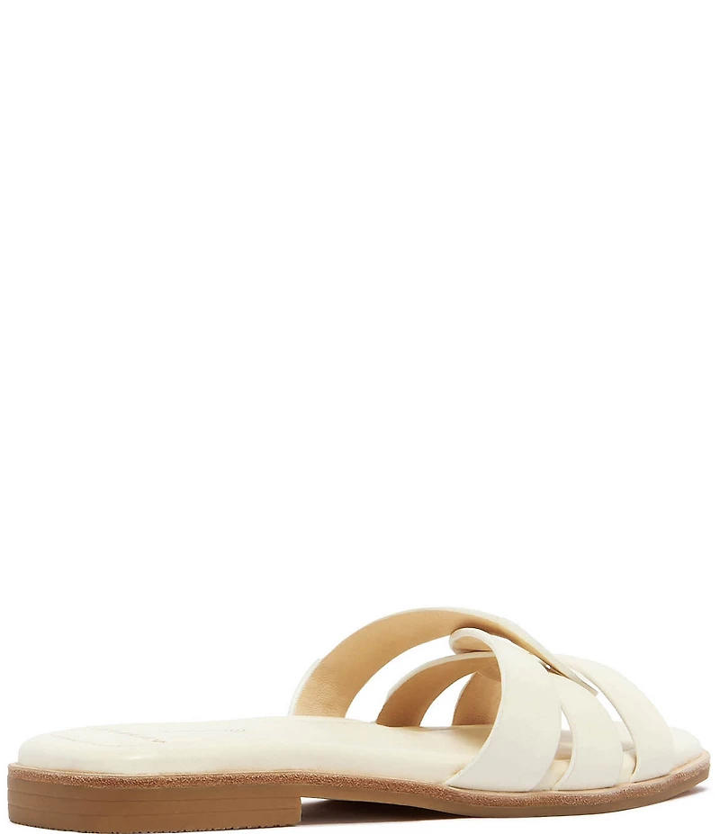 FRANKIE4 Jac Leather Flat Slide Sandals