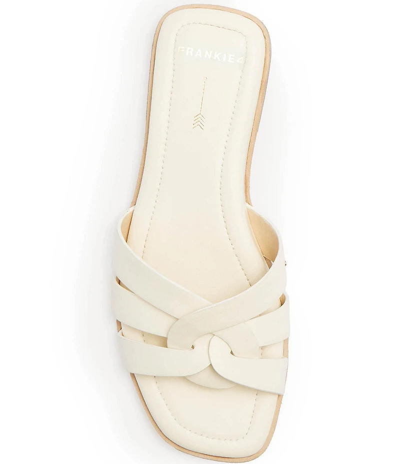 FRANKIE4 Jac Leather Flat Slide Sandals