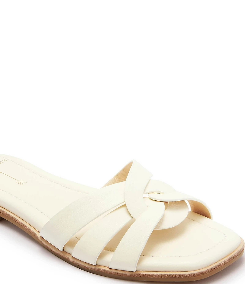 FRANKIE4 Jac Leather Flat Slide Sandals