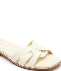 FRANKIE4 Jac Leather Flat Slide Sandals