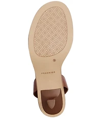 FRANKIE4 Jolie Leather Ankle Wrap Kitten Heel Dress Sandals