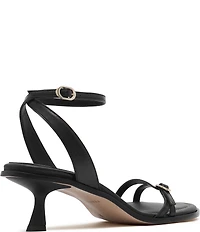 FRANKIE4 Jolie Leather Ankle Wrap Kitten Heel Dress Sandals