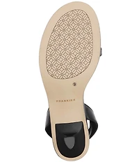 FRANKIE4 Jolie Leather Ankle Wrap Kitten Heel Dress Sandals