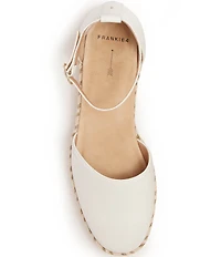 FRANKIE4 Kit Leather Ankle Strap Espadrilles