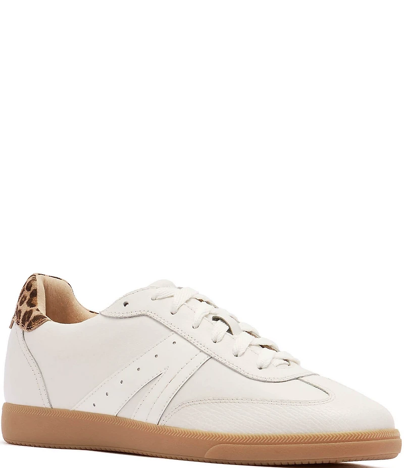 FRANKIE4 Levi Leather and Suede Leopard Lace Up Sneakers