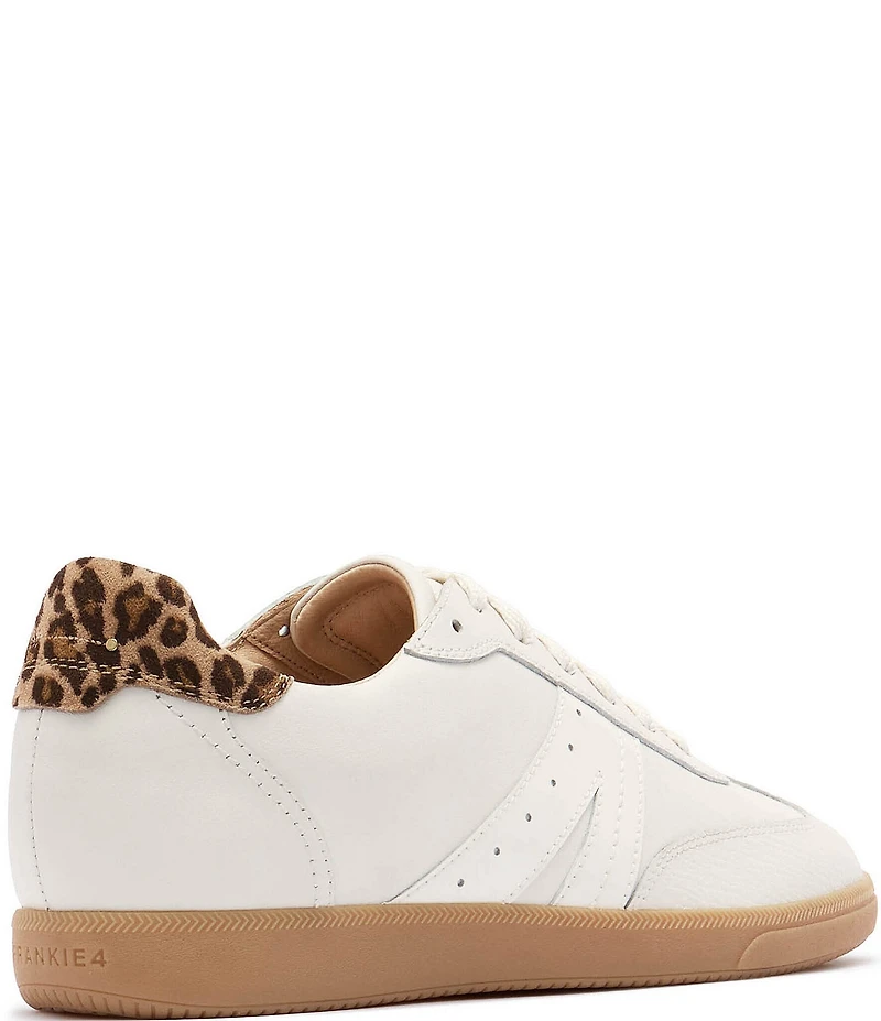 FRANKIE4 Levi Leather and Suede Leopard Lace Up Sneakers