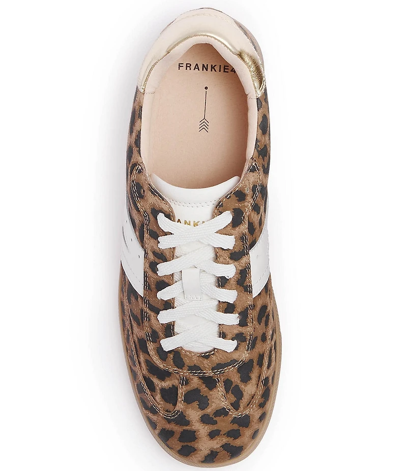 FRANKIE4 Levi Leopard Print Suede and Leather Sneakers