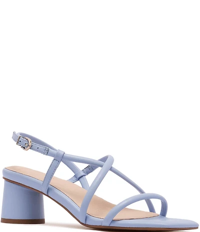 FRANKIE4 Lottie Leather Strappy Block Heel Sandals