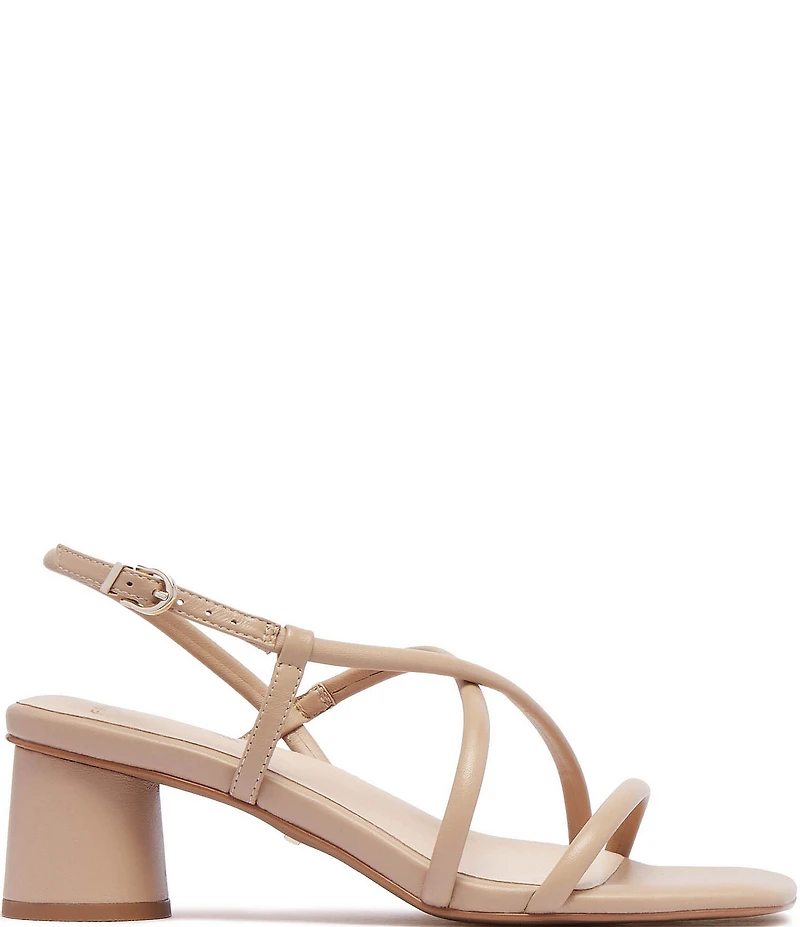 FRANKIE4 Lottie Leather Strappy Block Heel Sandals