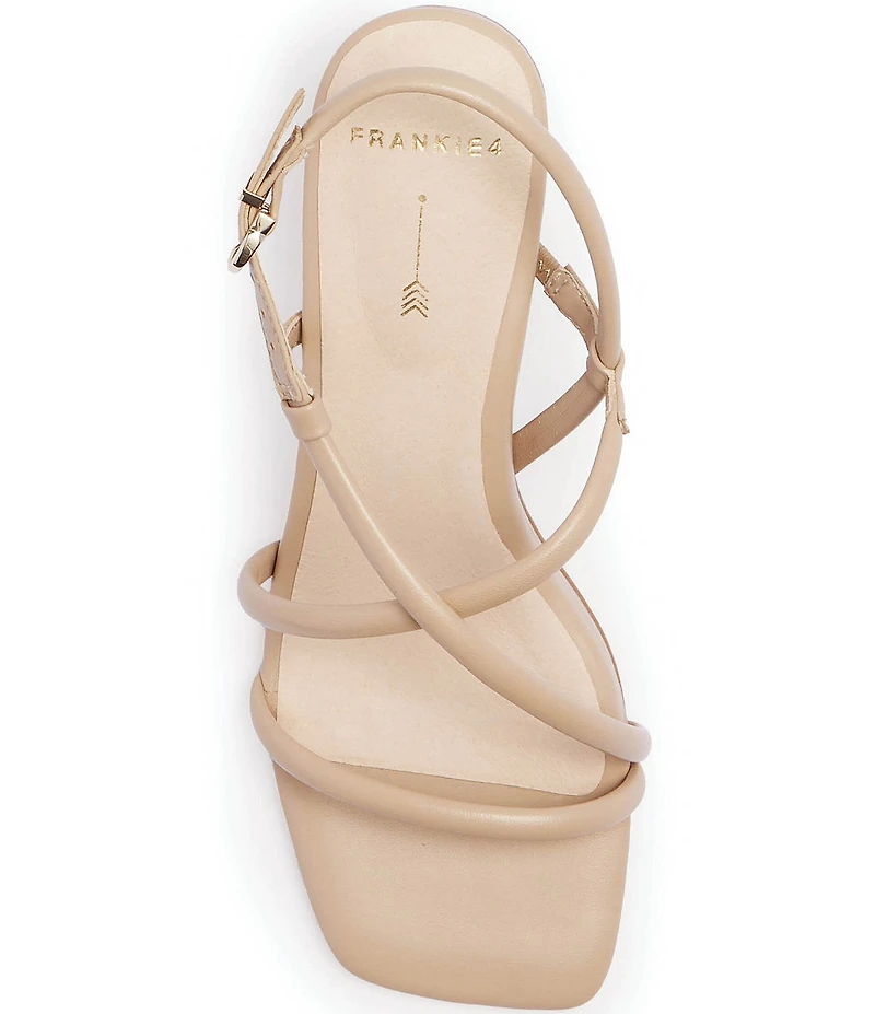 FRANKIE4 Lottie Leather Strappy Block Heel Sandals