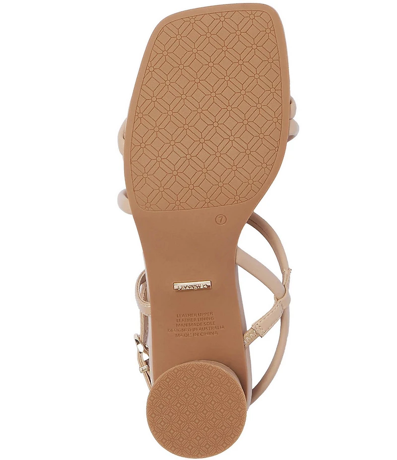 FRANKIE4 Lottie Leather Strappy Block Heel Sandals