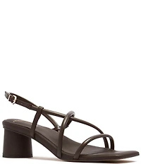 FRANKIE4 Lottie Leather Strappy Block Heel Sandals