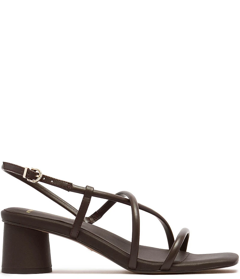 FRANKIE4 Lottie Leather Strappy Block Heel Sandals