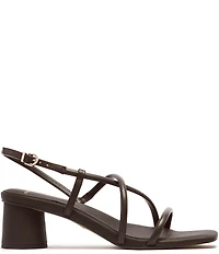 FRANKIE4 Lottie Leather Strappy Block Heel Sandals